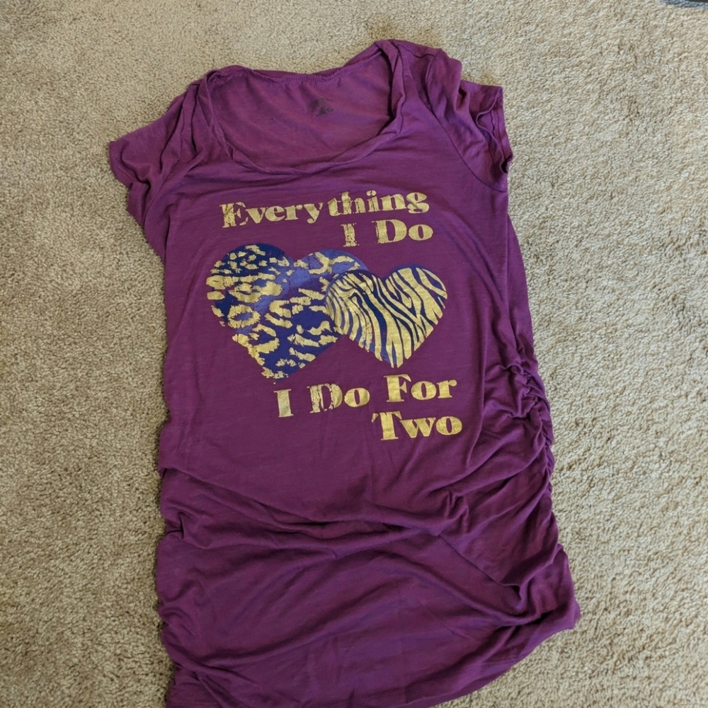 Purple maternity shirt